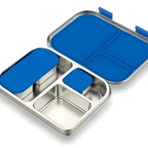 Durable Easy to clean Leak proof Heated with 3 Compartment for Students and Office Workers Stainless Steel Lunch Box
