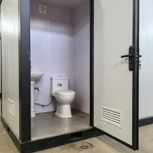 Durable Eco Friendly Modular Mobile Smart Restroom Room Unit Container Houses Solar Energy System Waterproof Steel