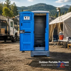 Durable HDPE Portable Toilet Outdoor Mobile Restroom Cabin for Construction Site Camping Event Use