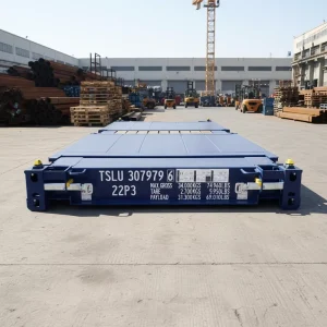 Durable Heavy Duty Large Cargo Capacity 20′ Flat Rack Shipping Container