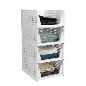 Durable Large-Capacity Stackable Storage Baskets and Drawer Organizers for Retailers and Businesses