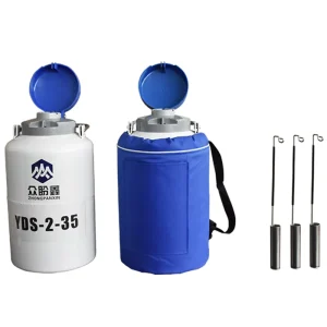 Durable Portable Aluminum Alloy 2L YDS-2-35 Liquid Nitrogen Tank Pressure Vessel Lightweight Easy to Operate