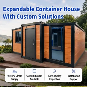 Durable Sandwich Panel 20/40 ft Prefabricated Expandable Container House Fully Furnished Luxury Tiny House Modular Home