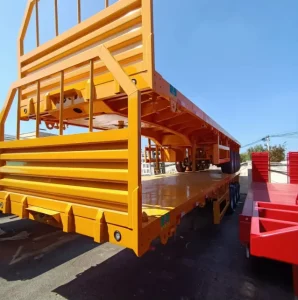 Durable, versatile, and reliable 2 3 4 axle 40 foot flat bottomed semi trailer for efficient steel transportation