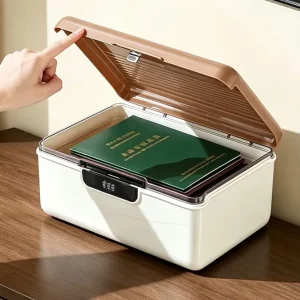 Dust Proof Plastic Storage Receptacle Lock Confidential Container Solid Weighty Domestic Sundry Storage Chest