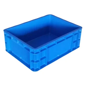 EU4311 400*300*150mm Recyclable Basket Design Extra Large Industrial HDPE Plastic Shipping Euro Container Crate