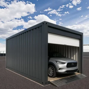 Easy Assembly Prefabricated Metal Garage Flat Pack Storage Shed Outdoor Carport Tool Room