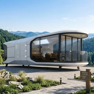 Easy Install 2 Bedroom Prefabricated Steel Container House New Mobile Hotel Space Capsule Bathroom Kitchen for Office Building