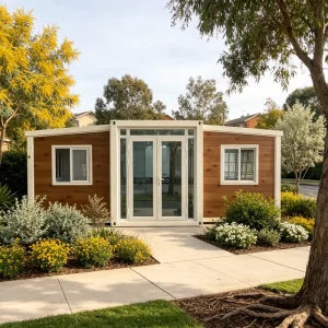 Easy Install Durable Fireproof 20FT 30FT 40FT Container House with Kitchen Bathroom Glass Entrance Door Mobile Expandable