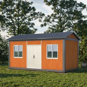 Easy Installation Modular Prefabricated Slanting Top Steel Container for Outdoor Office Use Made Sandwich Panel Courtyard