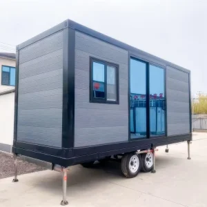 Easy Movable With Wheel Flat Back Container House From Factory With High Service House