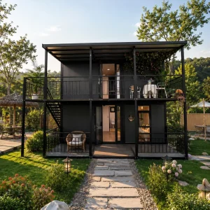 Easy Setup 20ft Container House Capsule Villa For Outdoor Modular Unit Using Seismic Frame For Tiny House And Vacation Cabin