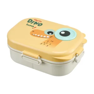 Easy to Clean Food Grade Kids Lunch Box 3 Compartments Plastic Bento Food Container for Food Storage