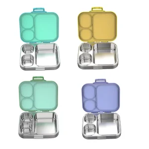 Eco Friendly Classic Rectangle Leakproof Kids School Bento Lunch Box Stainless Steel Food Container Plastic Lid Storage Type