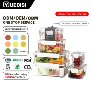 Eco-Friendly Food Container Food Grade AS+PP Food Storage Containers With Lids