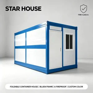 Eco Friendly Insulated Foldable Container Tiny House Customized Wall Color Portable Prefabricated Mobile Cabin Outdoor Star