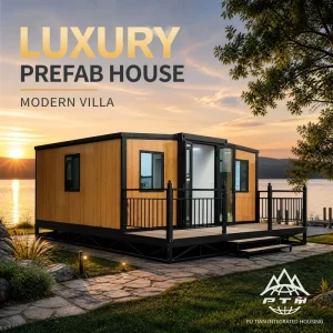 Eco friendly20ft 10ft Double Wing Prefab House Compact Expandable Container Home for Off grid Living and Camping
