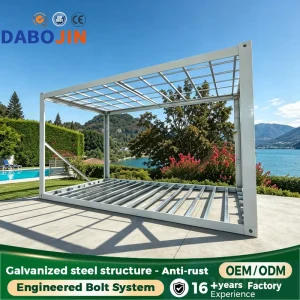 Efficient Flatpack Container House Frame Modular Steel Structure With Sandwich Panel Compatibility