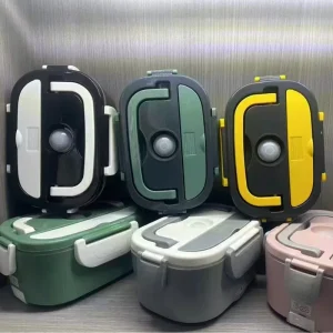 Electric Heating Insulated Large Capacity Stainless Steel Heatable Lunch Box Portable for Home Car Use