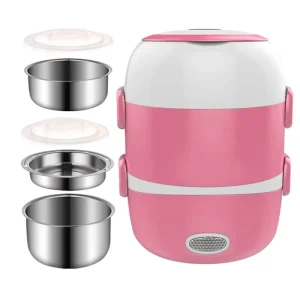 Electric Lunch Box Warmer Container Portable Food Storage Rice Cooker Stainless Steel Electric Heater Lunch Box