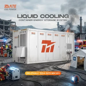 Emergency Backup 5MWh Containerized ESS LiFePO4 Battery Storage System with Liquid Cooling for Disaster Relief Power Supply