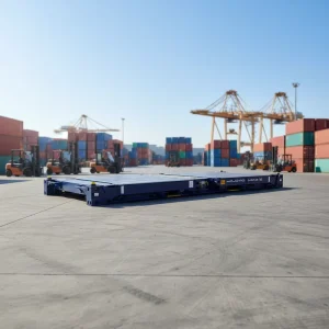 Environment Protection Custom Color Modular Transport Unit Open Side Flat Rack Shipping Container