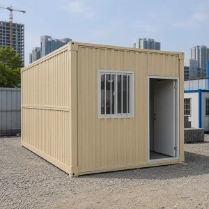 European Standard Practical Mobile Small Office Temporary Housing Folding Container House for Worker Dormitory Mobile Shop