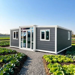 Expandable Container House Durable Galvanized Steel for Remote Farm Stay Granny Flat Portable Modular Home Prefab House