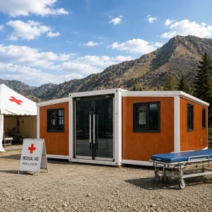 Expandable Container House Emergency Field Hospital Isolation Ward Modular Medical Unit CE Certified Mobile Clinic