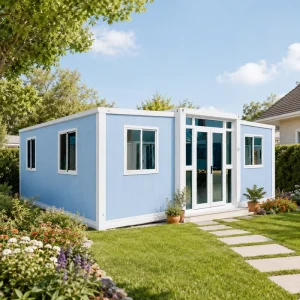 Expandable Container House Prefabricated Modular Home for Family Residence Two Bedroom Living Kitchen Bathroom