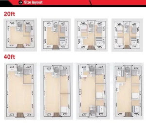 Expandable Container House with Insulated Sandwich Panels Modern Double Wing Modular Apartment Home for Villa Use