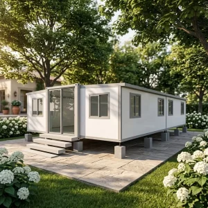 Expandable Design Modern Fully Furnished Prefab Luxury 3 Bedrooms and Living Room Container Home for Hotel/Villa Use