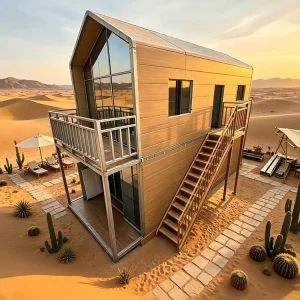 Expandable Double Layer Prefabricated House Portable Modular Container Home Customized Design