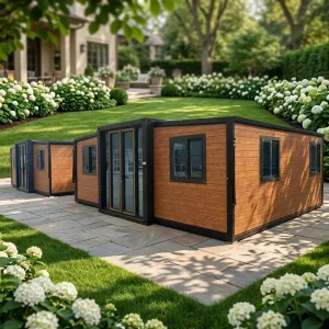 Expandable Double Wing Folding Mobile Demountable Container House with Modern Design Breathable Feature for Living Space