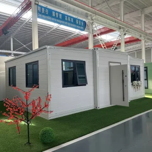 Expandable Glass Container for House and Office Building Foldable Living Room Solution