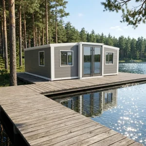 Expandable Insulated Soundproof Waterproof Steel Structure Prefabricated Building for Vacation Cabin or Permanent Family Use