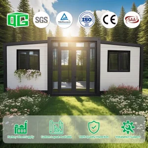 Expandable Prefab Container House 20FT 30FT 40FT 2 3 Bedroom Prefab House with Sandwich Panel for Home Use