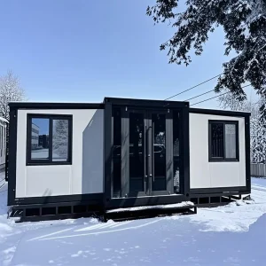 Expandable Prefab Container House Living Room Easy Installation 20ft 40ft Sizes Steel Sandwich Panel Construction Waterproof