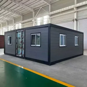 Expandable Prefab Container House Modern Modular Steel Building with Double Wing Expansion for Residential Villa