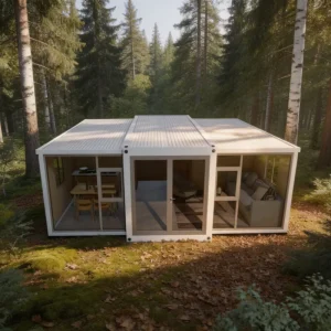 Expandable Prefabricated Container House Steel Sandwich Panels 2-4 Bedrooms Modern Design Breathable Eco-Friendly Modular