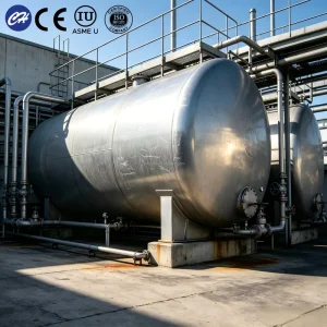 Explosion Proof Stainless Steel Hygienic Vertical Double Wall Storage Tank Level Sensor Anti-Rust Coating Food ASME CE Certified