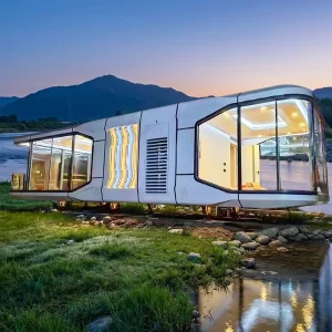 Export Russian Aluminum Space Capsule House Waterproof Anti-Corrosion 5 Year Warranty Hotel Use