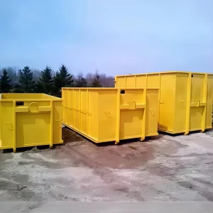 Export Standard Hook Lift Waste Bin 2000kg Capacity For Global Shipping And Construction Use