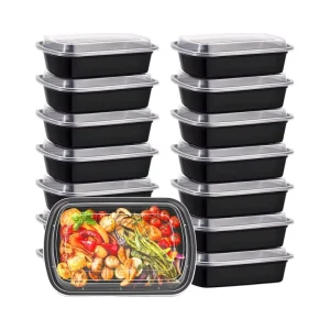 Extra Large Single Layer Rectangular Food Storage Container with Plastic Lid Freshness Preservation Eco Friendly Reusable