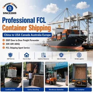 FCL Container Shipping China to USA Canada Australia Europe DDP Door to Door Freight Forwarder 20ft 40ft 40HQ