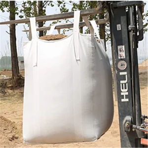FIBC Jumbo Bag 1 Tonne Big U panel Baffle Bulk Bag Container Bag Food Grade 1000kg Acceptable Flat Bottom