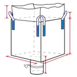 FIBC Polypropylene Heavy Duty Open Top Super Sacks Bulk Bags FIBC Bags 1000kgs Capacity Flexible Intermediate Bulk Container