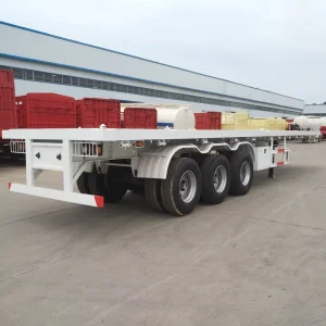 Factory 3alex 4alex 40ft 48ft 60ft Shipping Container Trailer Flatbed Semi Trailer