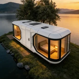 Factory Custom 40FT Galvanized Steel Space Capsule Mobile Container Cabin Prefab Villa Tiny Modular Modern House