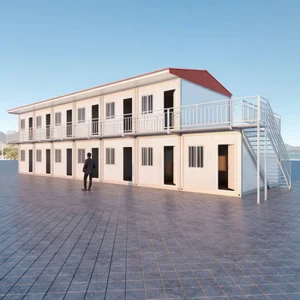 Factory Custom Prefab Container Homes 40ft Luxury Prefabricated 13 Single Rooms Container Flat Pack House With 2 Storey